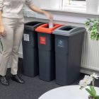 Recycling Wall Hugger Bin 90 Litre | Kit with Lid & Label