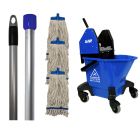 Large Interchange Kentucky Mopping Kit | 16oz Mop Heads | Blue