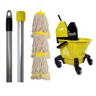 Large Interchange Kentucky Mopping Kit | 16oz Mop Heads | Yellow