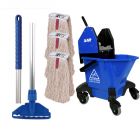 Large Traditional Kentucky Mopping Kit | 16oz Mop Heads | Blue