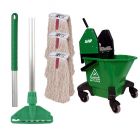 Large Traditional Kentucky Mopping Kit | 16oz Mop Heads | Green