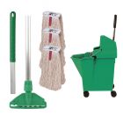 Medium Traditional Kentucky Mopping Kit | 12oz Mop Heads | Green