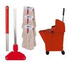 Medium Traditional Kentucky Mopping Kit | 12oz Mop Heads | Red