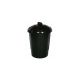 Black Plastic Dustbin 80 Litres-Clip on Lid BL535