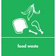 Recycling Sticker For 90L & 60L Bins | Green - Food Waste | Each