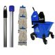 Large Interchange Kentucky Mopping Kit | 16oz Mop Heads | Blue