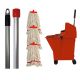 Medium Interchange Kentucky Mopping Kit | 12oz Mop Heads | Red