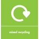 Recycling Sticker For 90L & 60L Bins | Mixed Recycling | Each