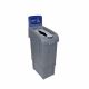 Procycle Recycling Bin Including Lid & Back Panel | 80L | Dark Blue - Card & Paper