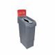 Procycle Recycling Bin Including Lid & Back Panel | 80L | Red - Plastic Packaging