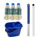 Cisne x Sundew Hygiene Mopping Starter Kit | Twine | Handle, Bucket & 3 x Mop Heads | Blue