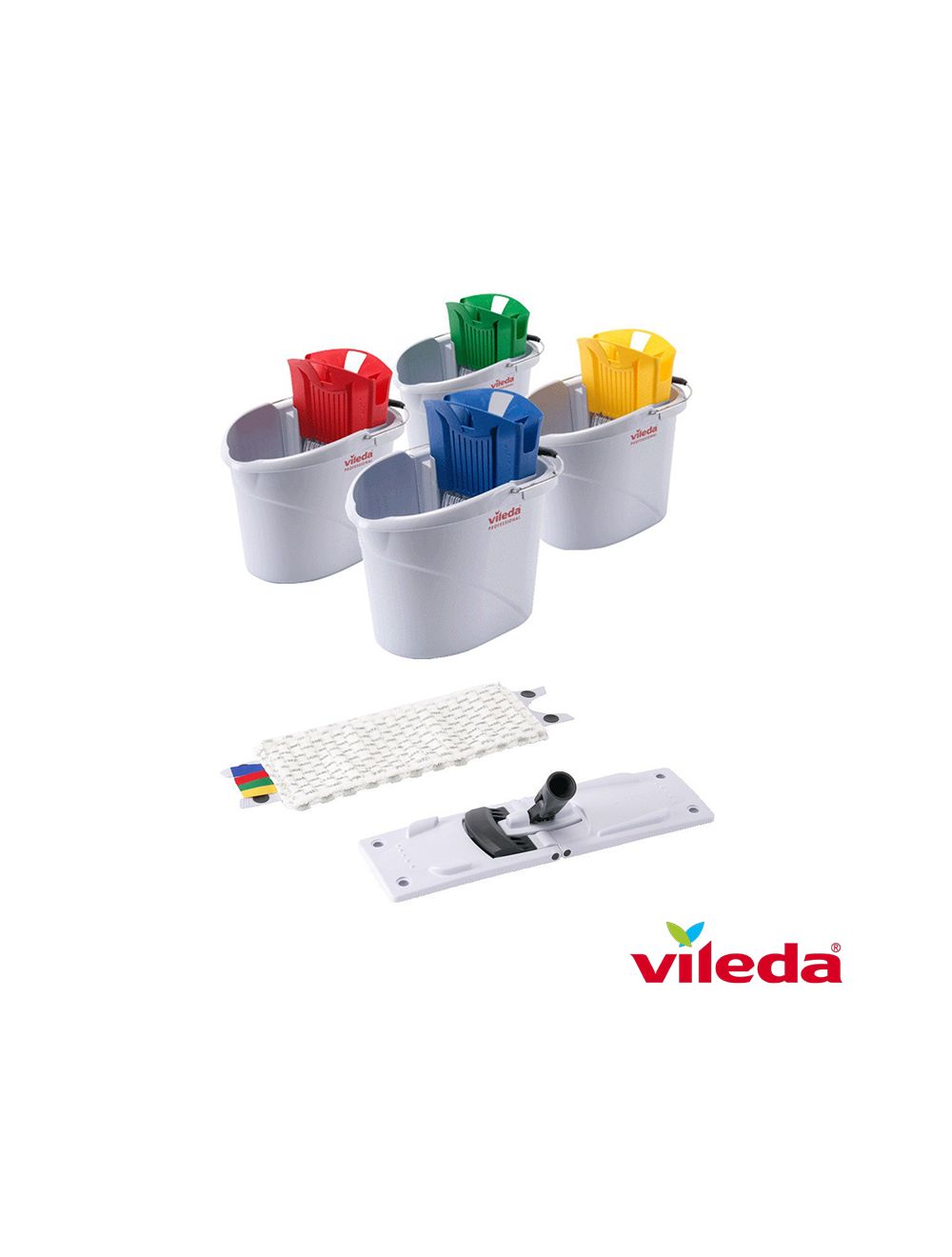 Vileda UltraSpeed Mini Flat Mop System - Bucket, Wringer, Frame